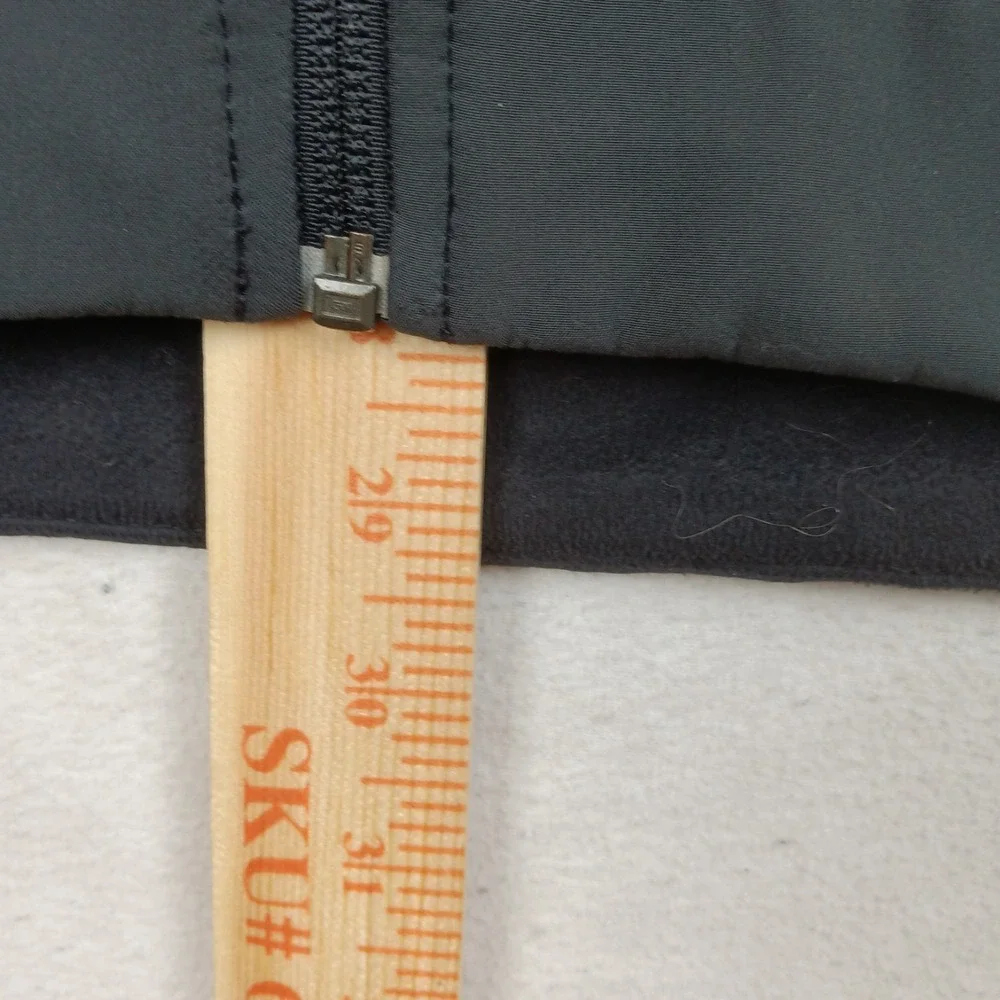North Face Mens Fleece Lined‎ Full Zip Softshell Black Jacket TNF APEX L - FLAWS